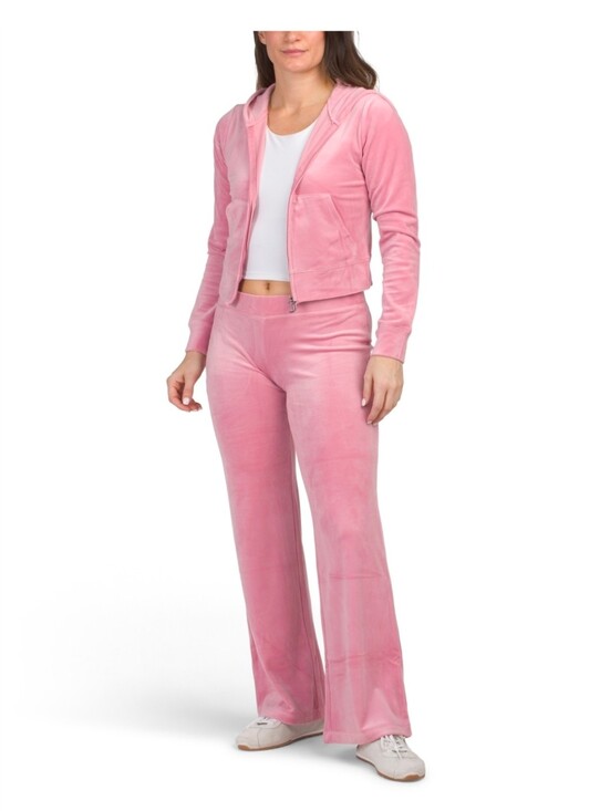Juicy Couture Pants - 💕▪️JUICY COUTURE▪️rose Classic Velour Track Suit Joggers Sweats Size L XL